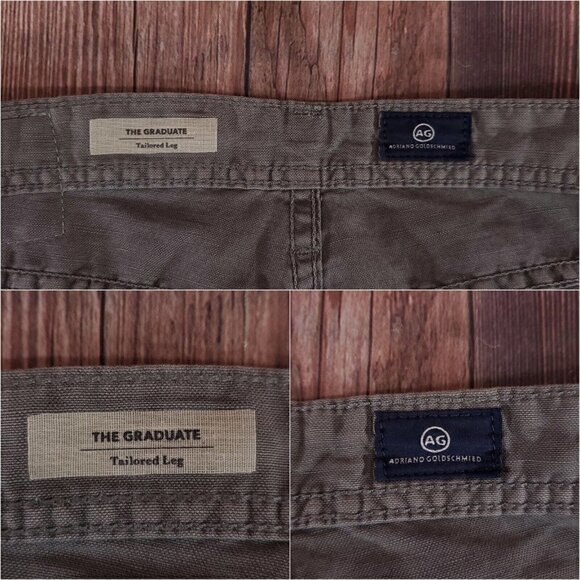 *READ* AG Adriano Goldschmied Mens Sz 31x33.5 The Graduate Tailored Leg Jeans - Picture 8 of 11
